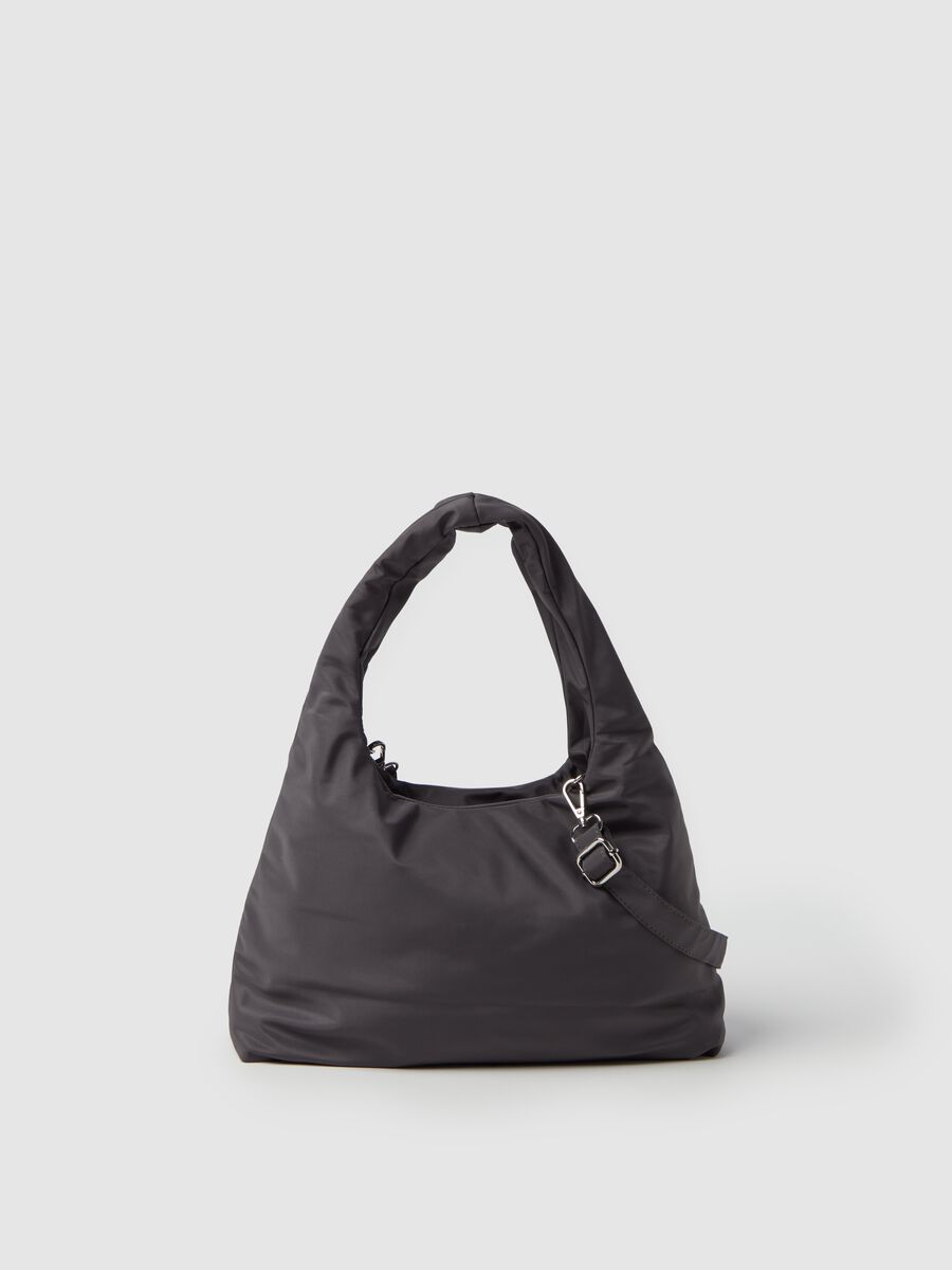 Nylon hobo bag with shoulder strap_1