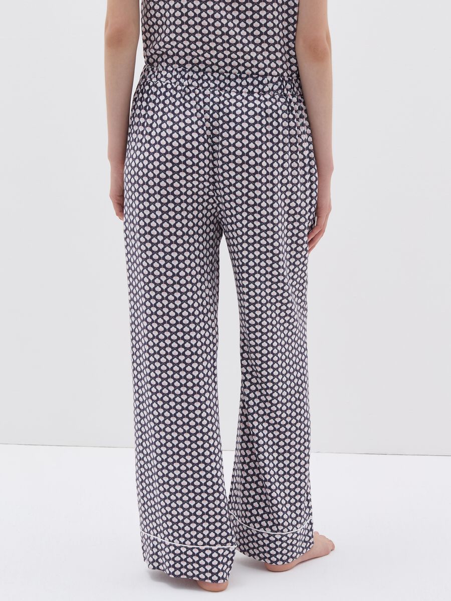 Pyjama trousers in viscose with print_2