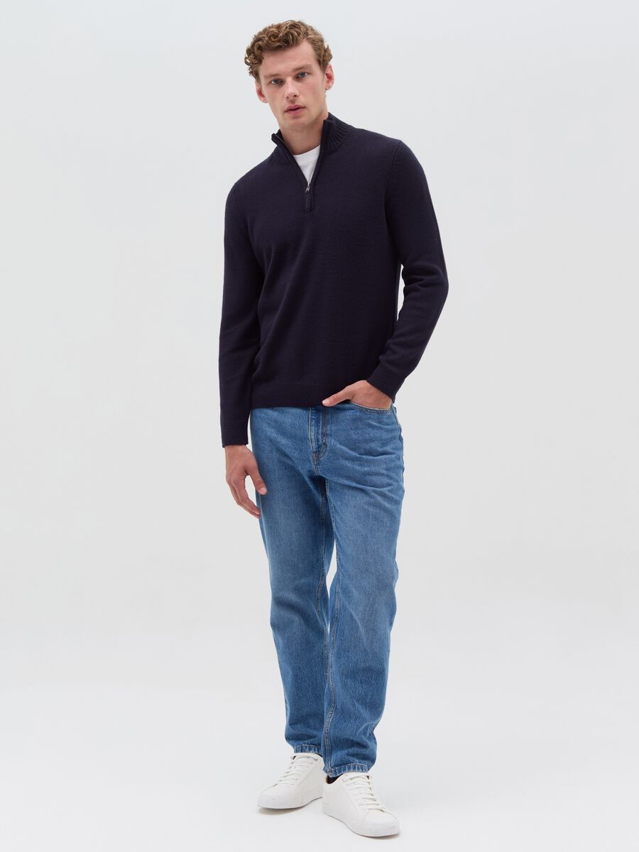 Pullover with half-zip neckline_0