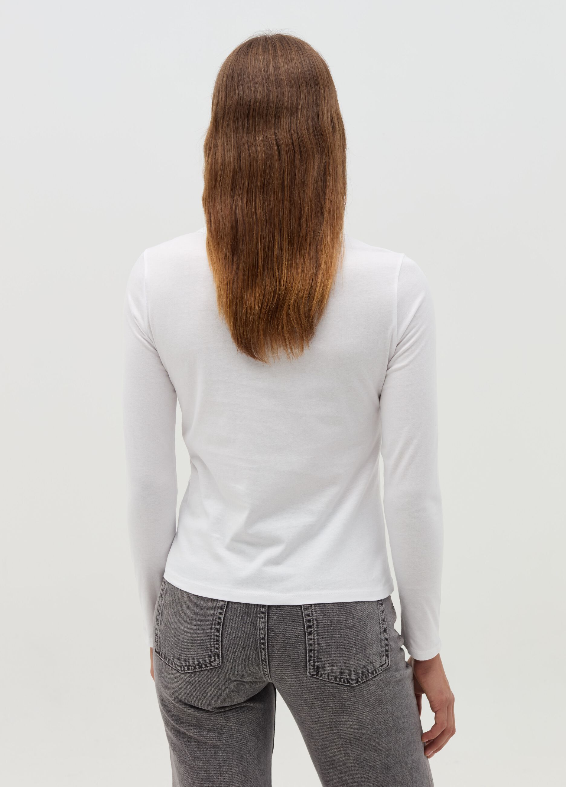 Long-sleeved T-shirt in cotton