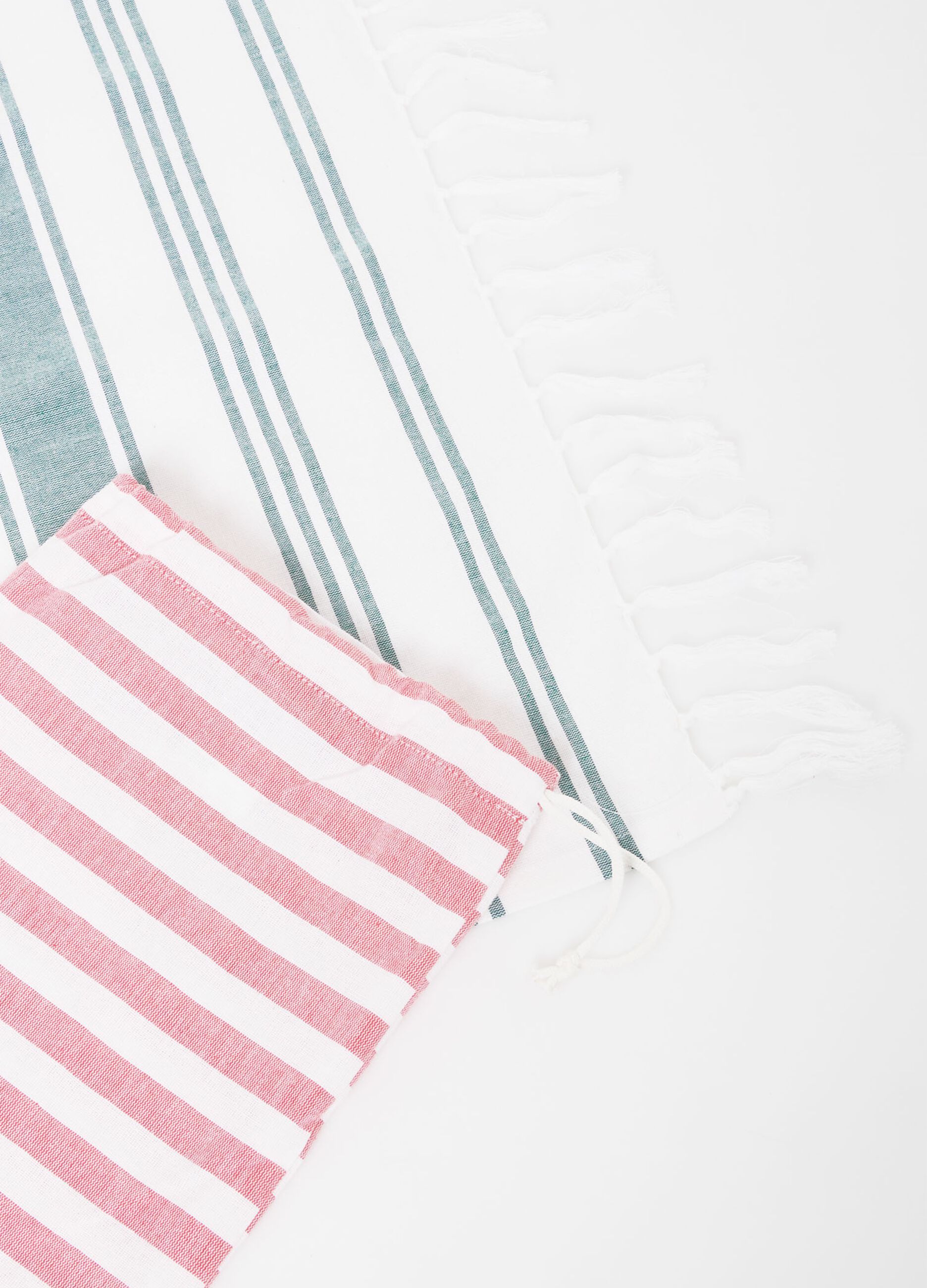 Striped beach towel in cotton