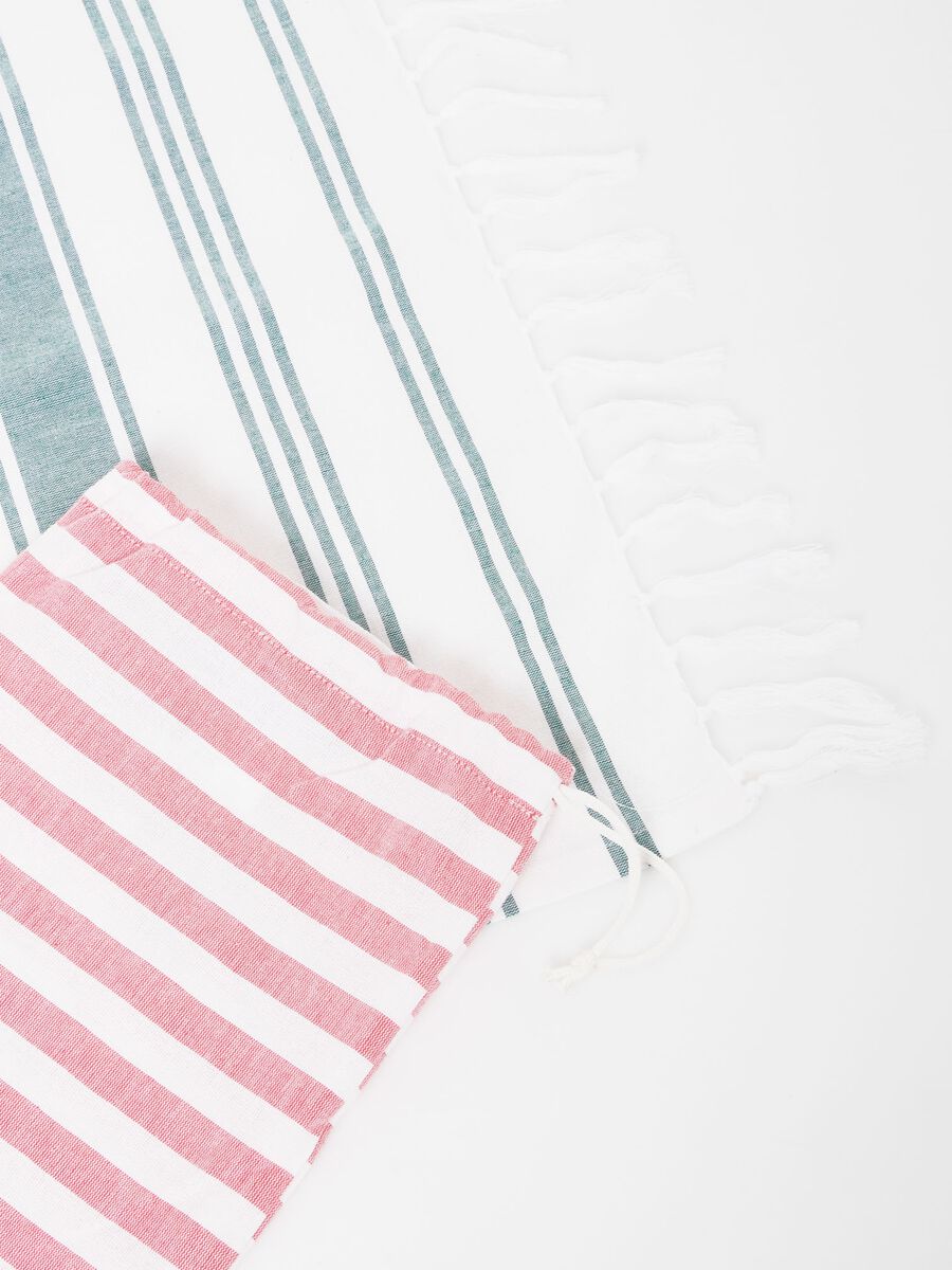 Striped beach towel in cotton_1