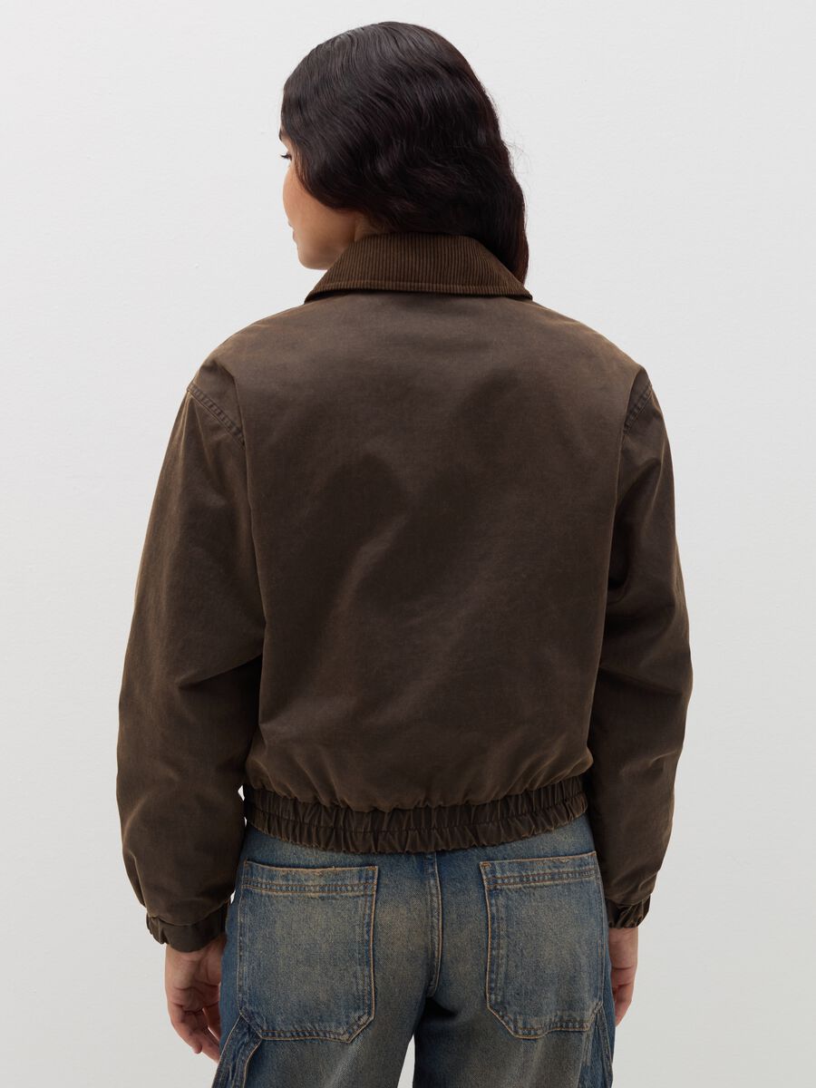 Waxed-effect bomber jacket_2