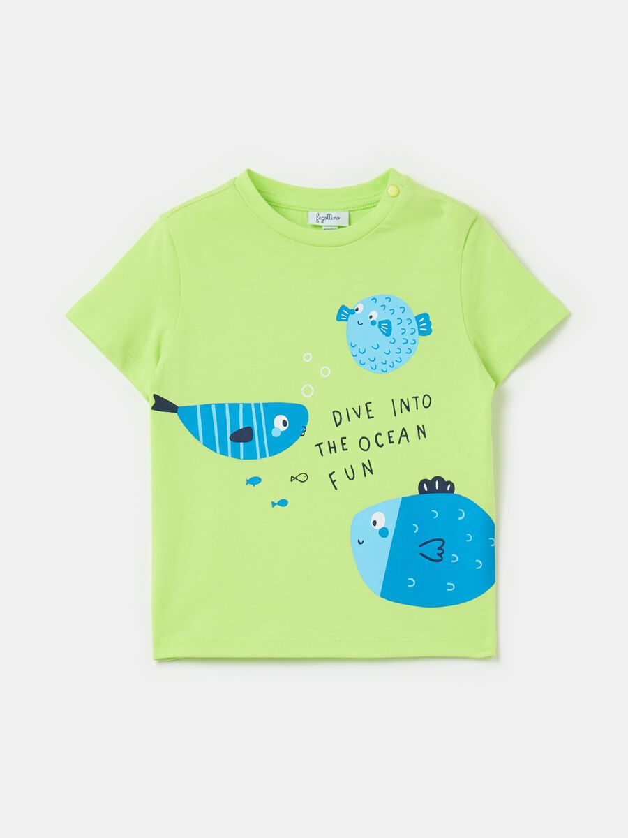 T-shirt with fish print_0
