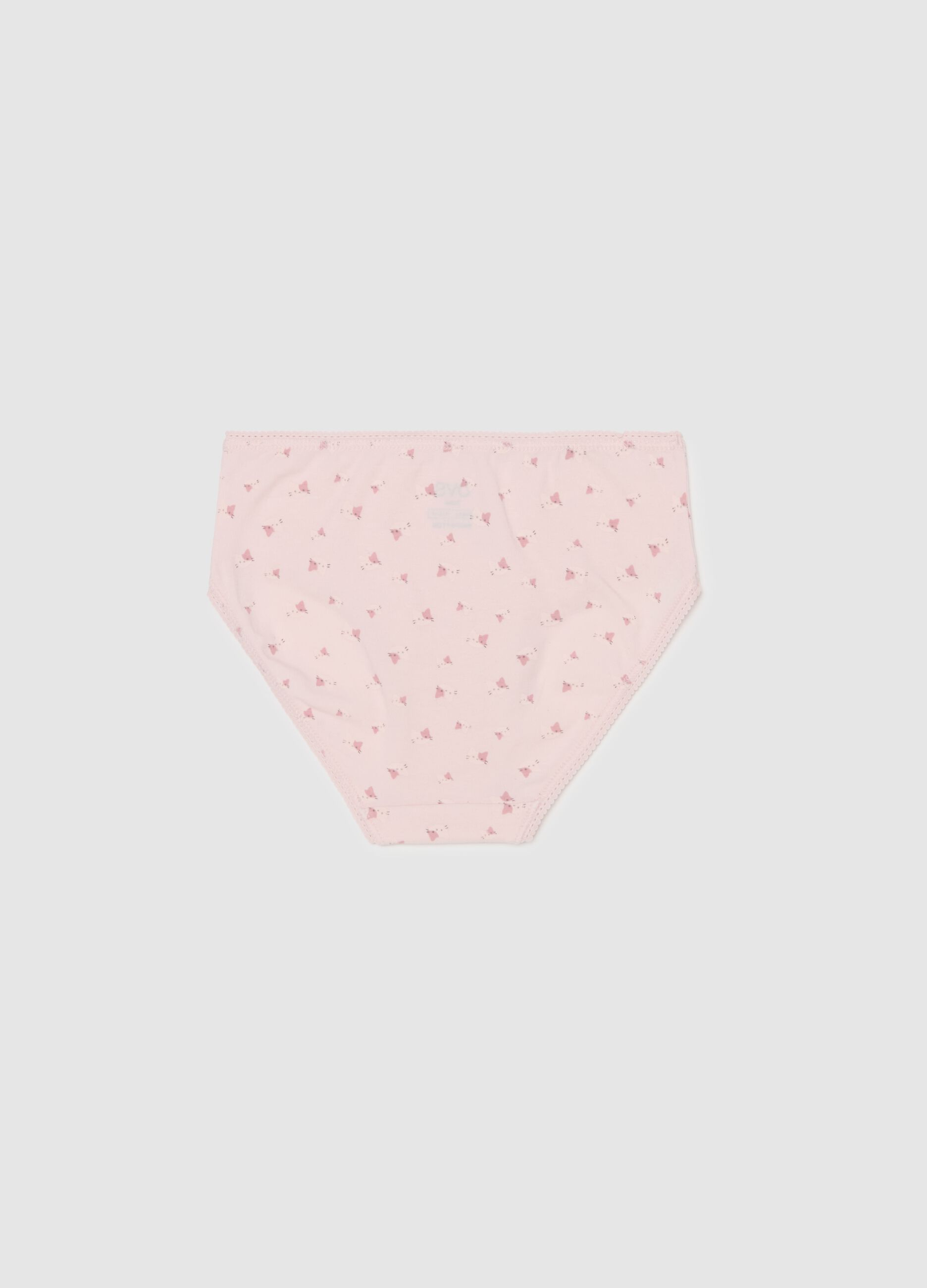 Jersey briefs with kittens print