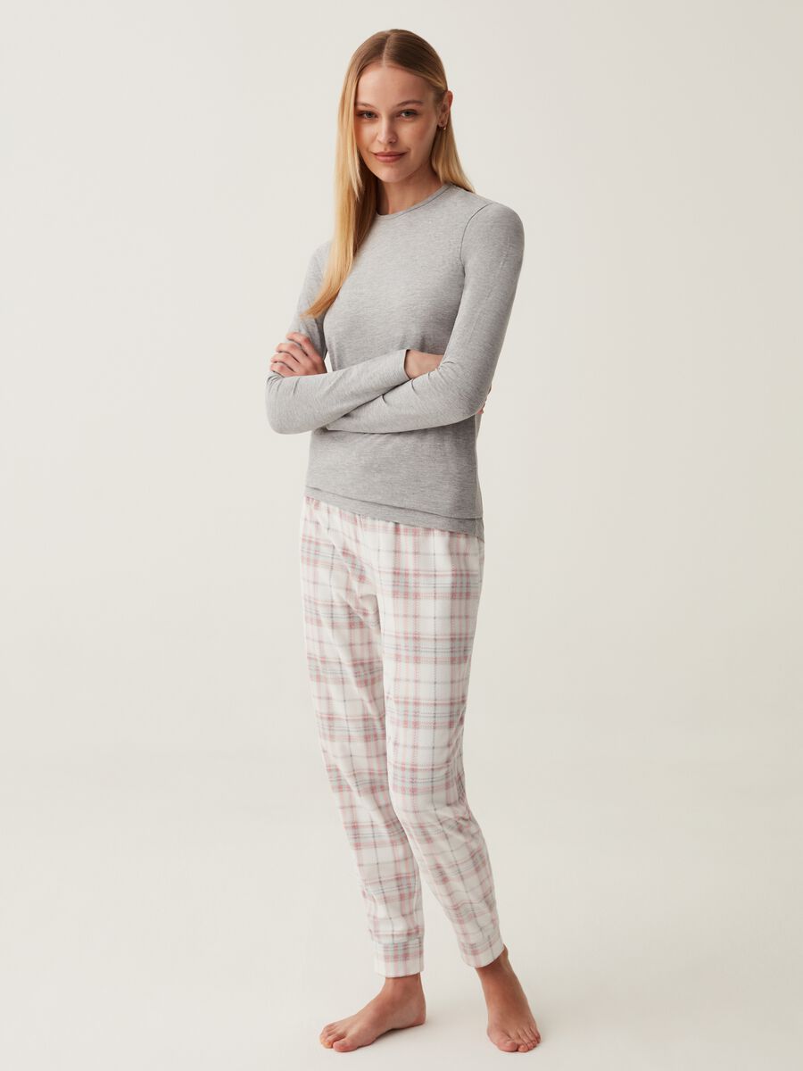 Long check pyjama trousers_0